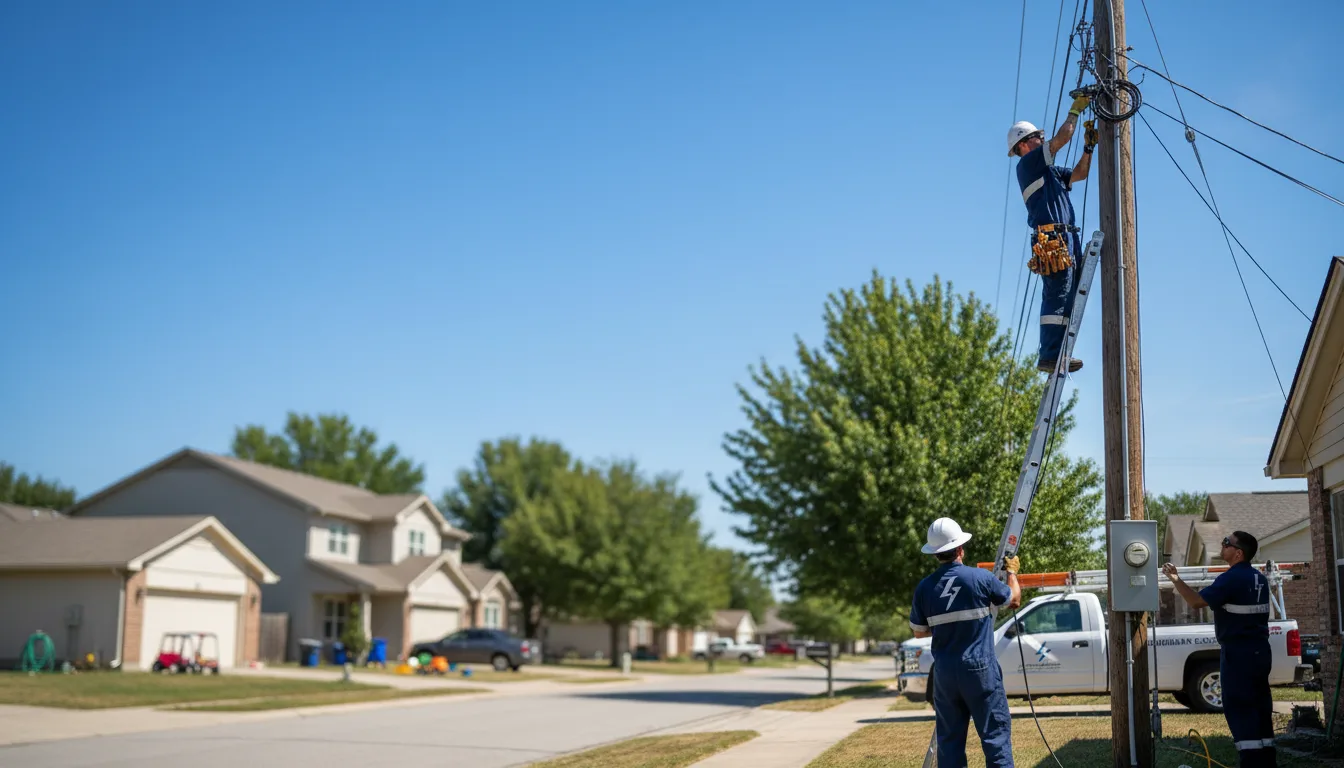 Residential electrician providing installation services in Alto, GA